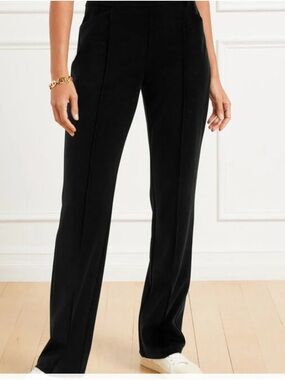 Talbot’s PASSPORT PONTE PINTUCK STRAIGHT LEG PANTS